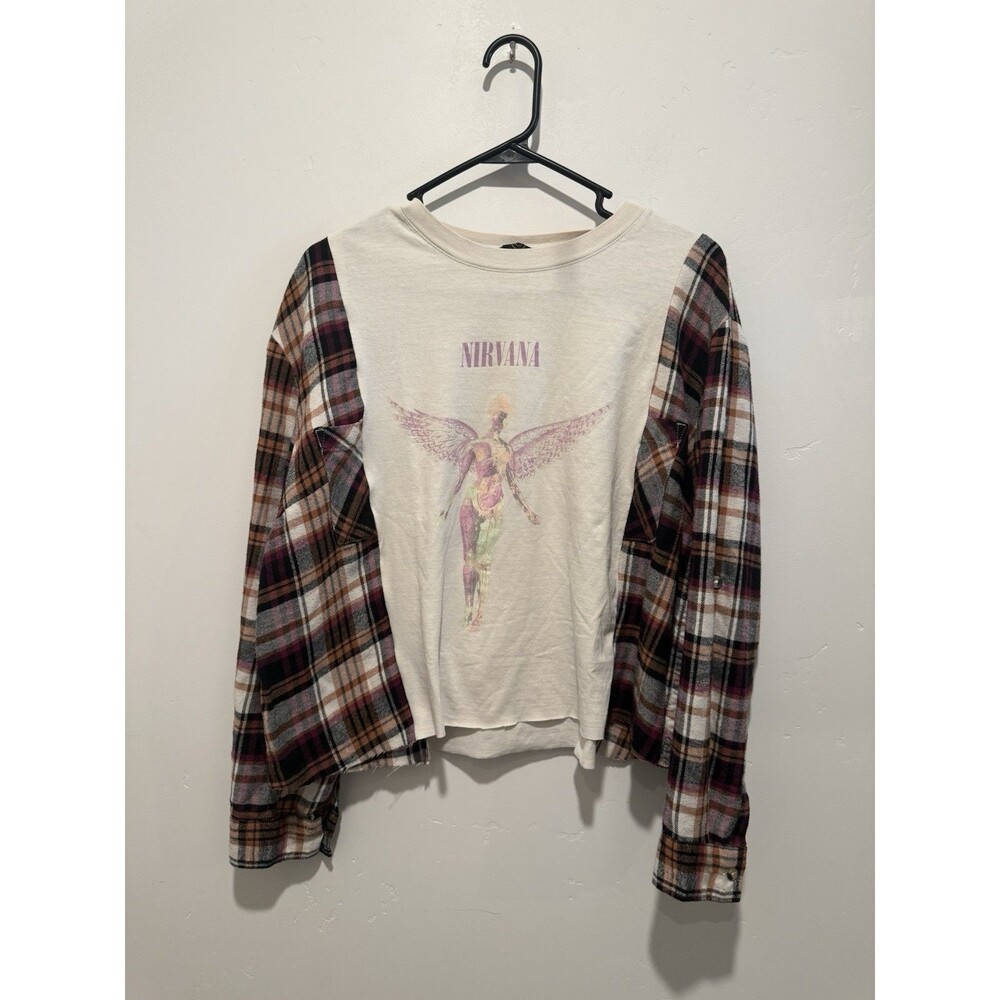 Reworked Upcycle Grunge Oversize Nirvana Top S/M
